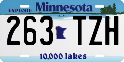 MN license plate 263TZH