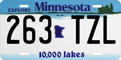 MN license plate 263TZL