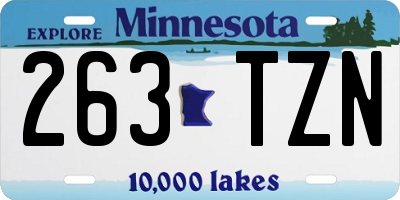 MN license plate 263TZN