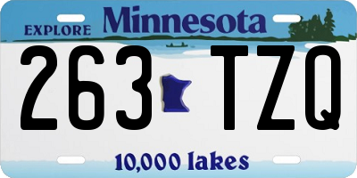 MN license plate 263TZQ