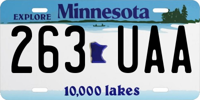 MN license plate 263UAA