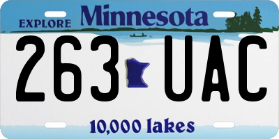 MN license plate 263UAC