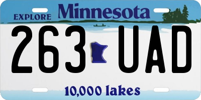 MN license plate 263UAD