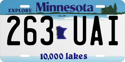 MN license plate 263UAI