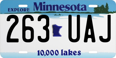 MN license plate 263UAJ