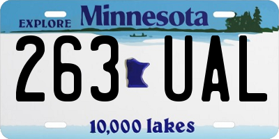 MN license plate 263UAL