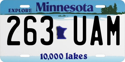 MN license plate 263UAM