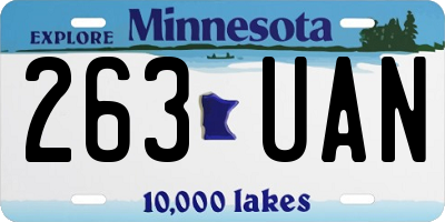 MN license plate 263UAN
