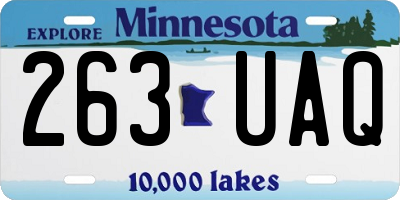 MN license plate 263UAQ
