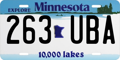 MN license plate 263UBA