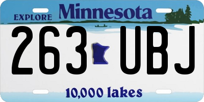 MN license plate 263UBJ