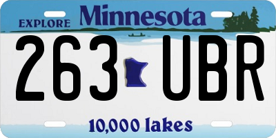 MN license plate 263UBR