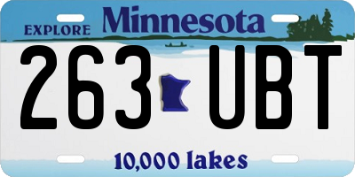 MN license plate 263UBT