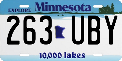 MN license plate 263UBY