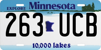 MN license plate 263UCB