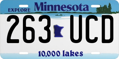 MN license plate 263UCD