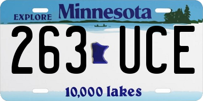 MN license plate 263UCE