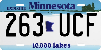 MN license plate 263UCF