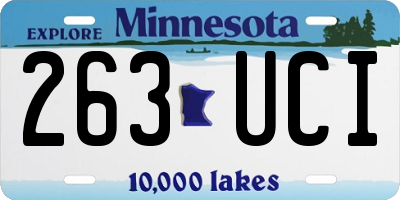MN license plate 263UCI
