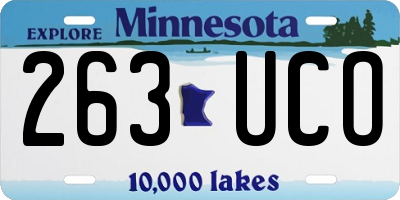 MN license plate 263UCO