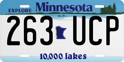 MN license plate 263UCP