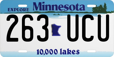 MN license plate 263UCU