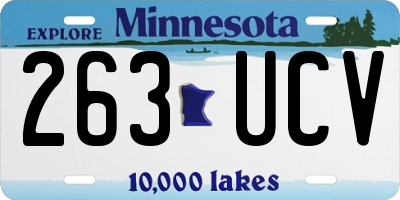 MN license plate 263UCV