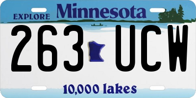 MN license plate 263UCW