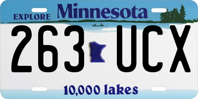 MN license plate 263UCX