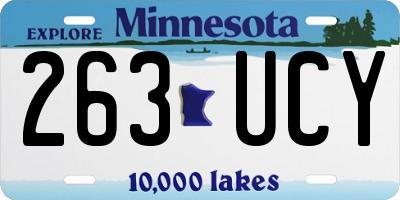 MN license plate 263UCY