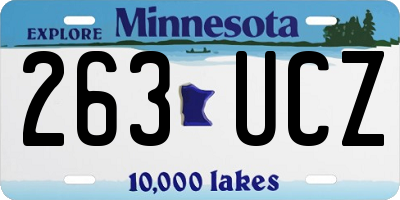 MN license plate 263UCZ