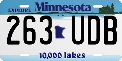 MN license plate 263UDB