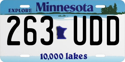 MN license plate 263UDD