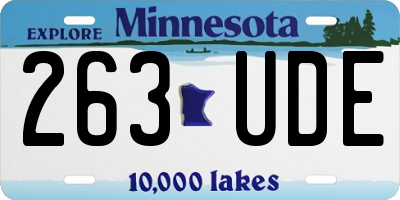 MN license plate 263UDE