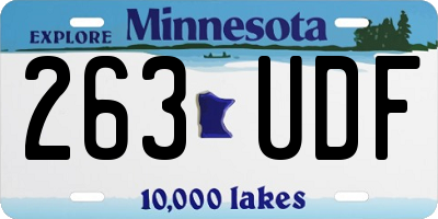 MN license plate 263UDF