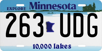 MN license plate 263UDG