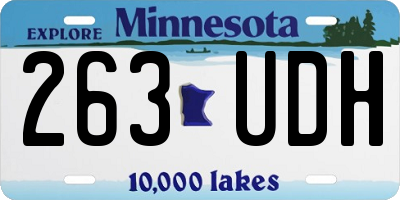 MN license plate 263UDH