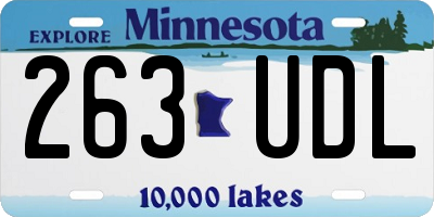 MN license plate 263UDL