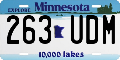MN license plate 263UDM