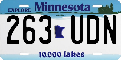MN license plate 263UDN