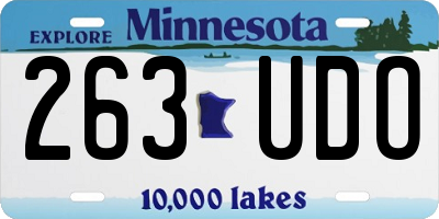 MN license plate 263UDO