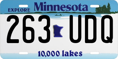 MN license plate 263UDQ