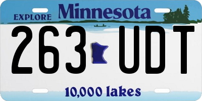 MN license plate 263UDT