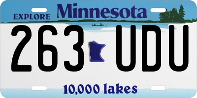 MN license plate 263UDU