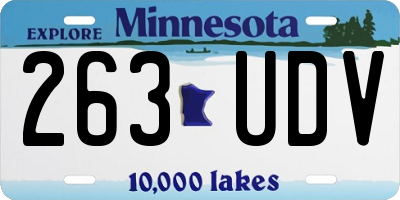 MN license plate 263UDV