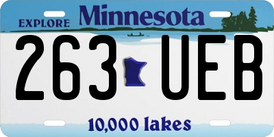 MN license plate 263UEB