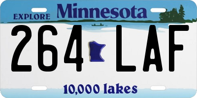 MN license plate 264LAF