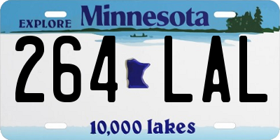 MN license plate 264LAL