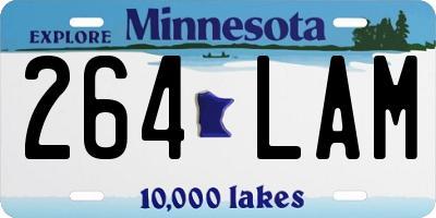 MN license plate 264LAM