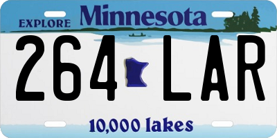 MN license plate 264LAR